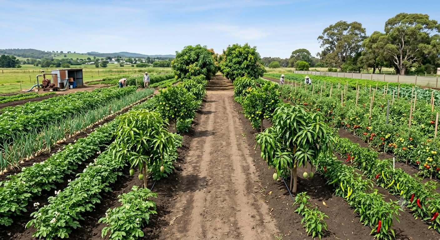 Pakistani agricultural farm producing fresh agricultural products